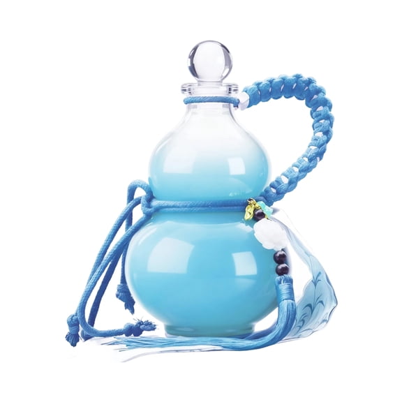Misright Unique Gradient Color Glass Water Bottle In Gourd Shape 500ml Wine Dispenser