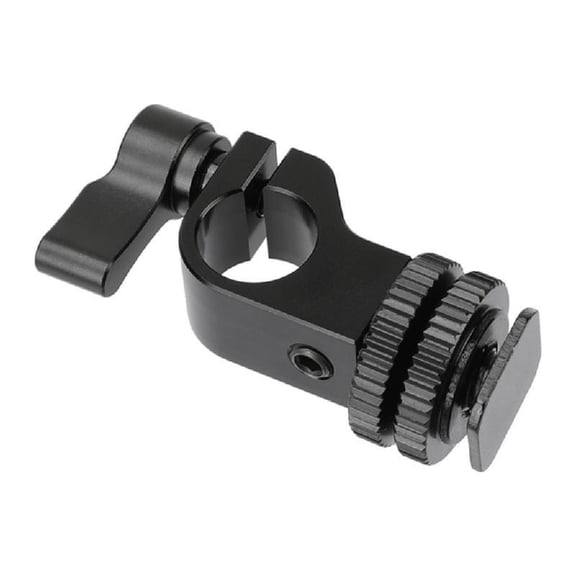 Misright Universal 15mm Single Rod Clamp Pipe Hole Mount Solution with 1/4-20 Adapter