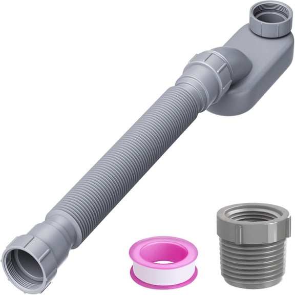 Misright Universal Shower Waste Kit For Vehicles With Angled P Trap And Joint
