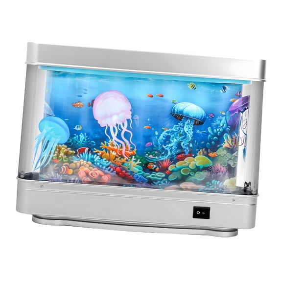 Misright Virtual Ocean Jellyfish Night Light USB Power Aquariums Shape Decorative Lamp