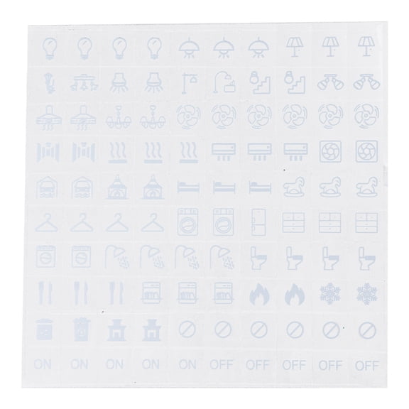 Misright 100Pieces Clear Transparent Light Labels Sticker for Home