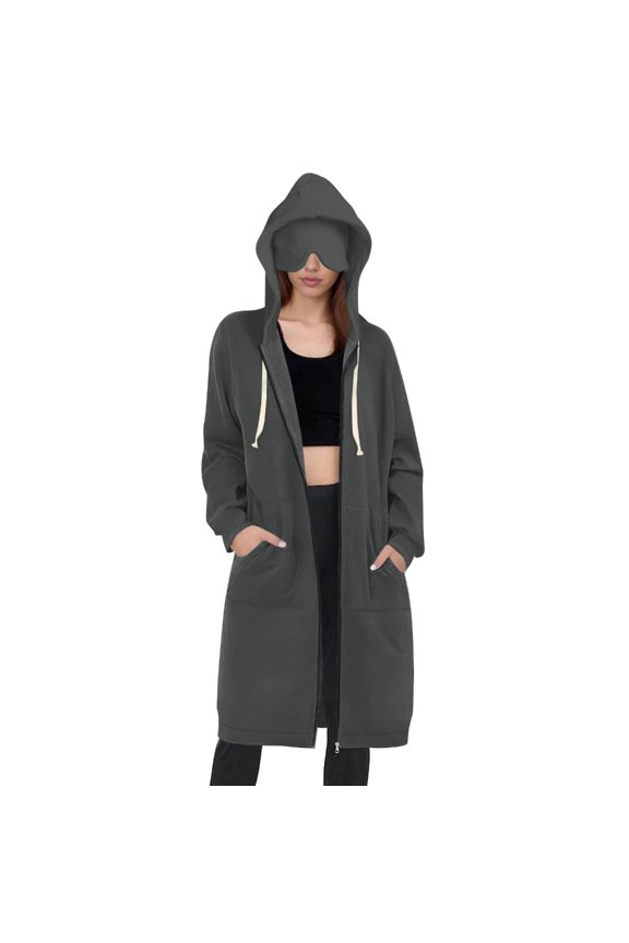 Women's Comfortable Loose Fit Hoodie with Full Zipper and Pockets Long Sleeve for Hiking and Daily Activities