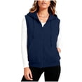 thumbnail image 1 of Misright Women's Lightweight Sleeveless Hoodie with Zipper Fit Casual, 1 of 10