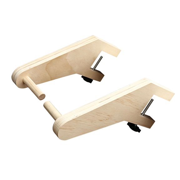 Misright Wooden Clamp Mount Paper Holder for Small Bathroom Shelf Tissue Roll Rack