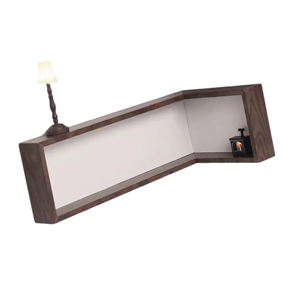 Misright Wooden Corner Shelf for Bedroom Display and Home Storage Use