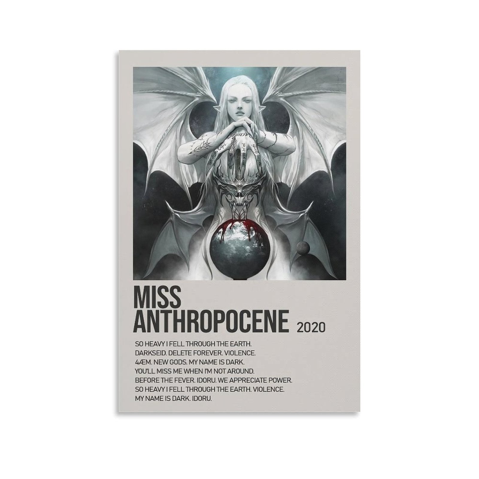 Miss Anthropocene - Grimes 2020 Print Canvas Poster Bedroom Decoration