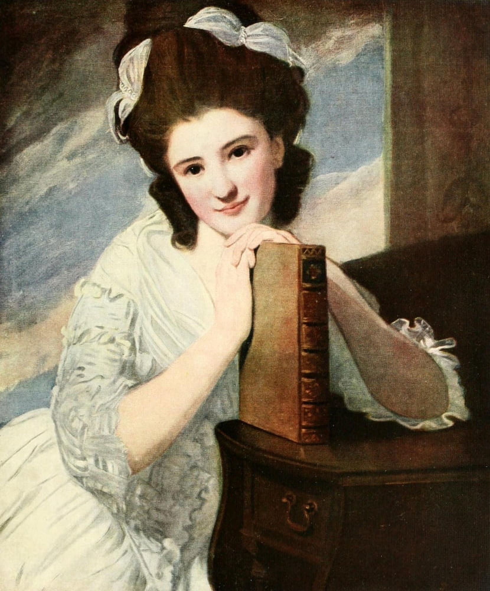 Miss Benedetta Ramus Canvas Art - George Romney (24 x 36)