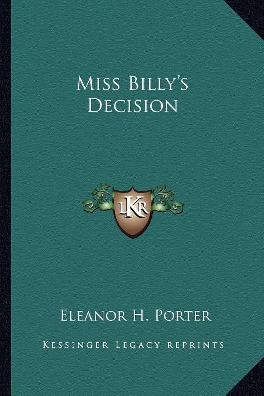 Miss Billy's Decision, (Paperback)