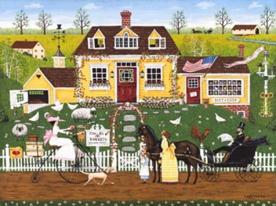 Miss Bs Bonnets Canvas Art - Joseph Holodook (24 x 18)