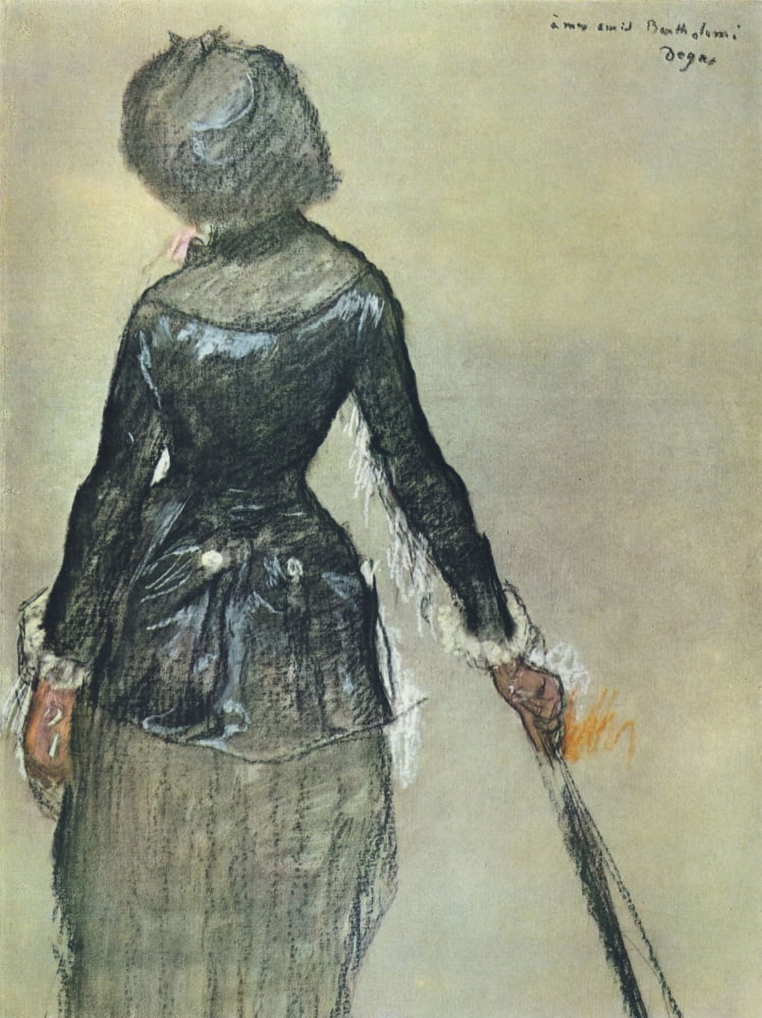 Miss Cassatt at the Louvre 1880 Canvas Art - Edgar Degas (24 x 36)