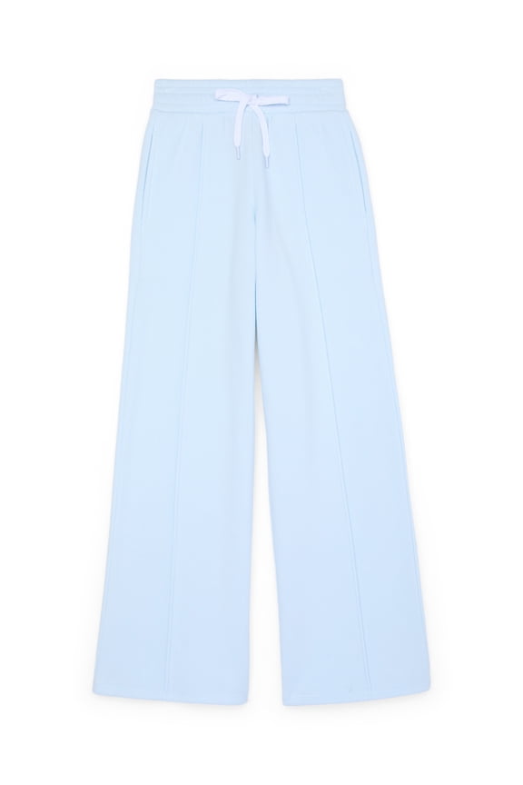 Fleece Wide Leg Pants with Pockets, Sizes 4-16