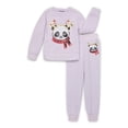 thumbnail image 1 of Miss Chievous Girls Faux Shearling Christmas Sweatshirt and Joggers Set, 2-Pieces, Sizes 4-16, 1 of 3