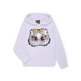thumbnail image 1 of Miss Chievous Girls Sequin Critter Plush Faux Shearling Hoodie, Sizes 4-16, 1 of 4