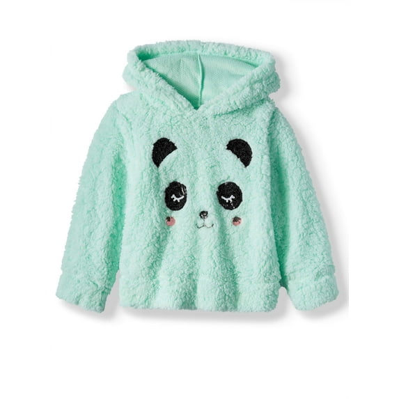 Miss Chievous Sequin Critter Plush Sherpa Hoodie (Little Girls & Big Girls)