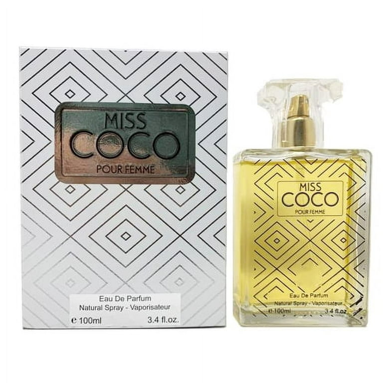 Miss Coco Fragrance for Women Eau De Parfum Natural Spray Sensual Scent,  3.4 Fl Oz