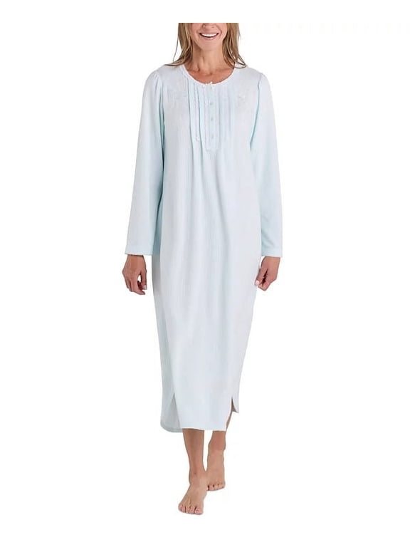 AQUA Women's Paisley-Print Lace-Trim Nightgown, US Medium