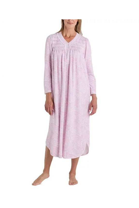 PINK/PAISLEY Women's Paisley-Print Lace-Trim Nightgown, US Small