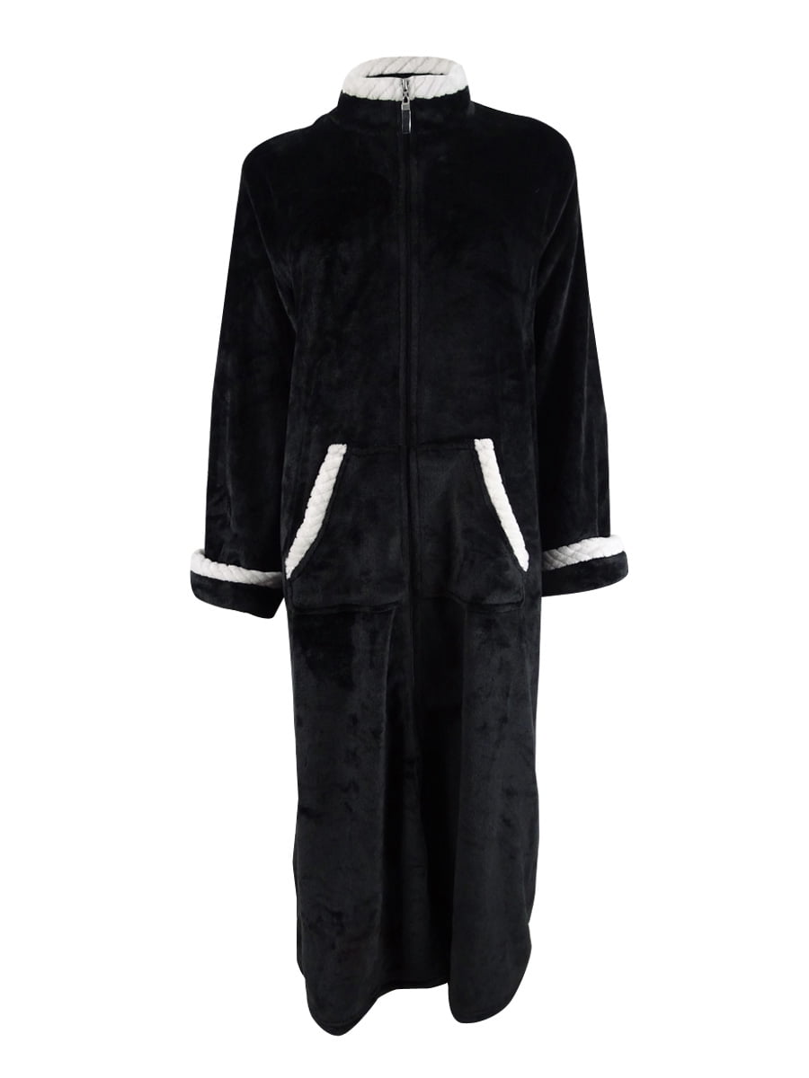 Miss Elaine Women's Fleece Long Zipper Robe - Walmart.com