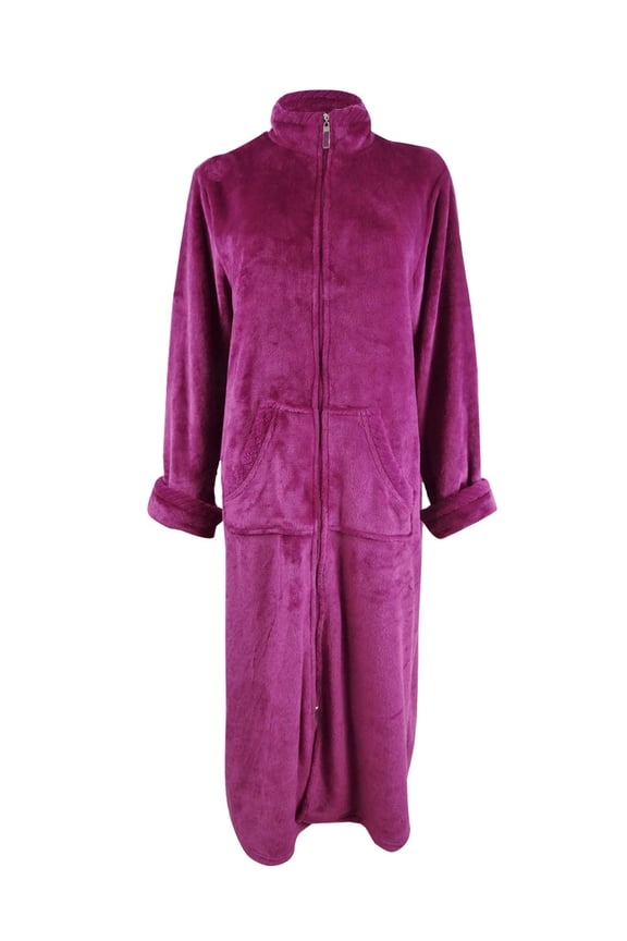 Women's Fleece Long Zipper Robe