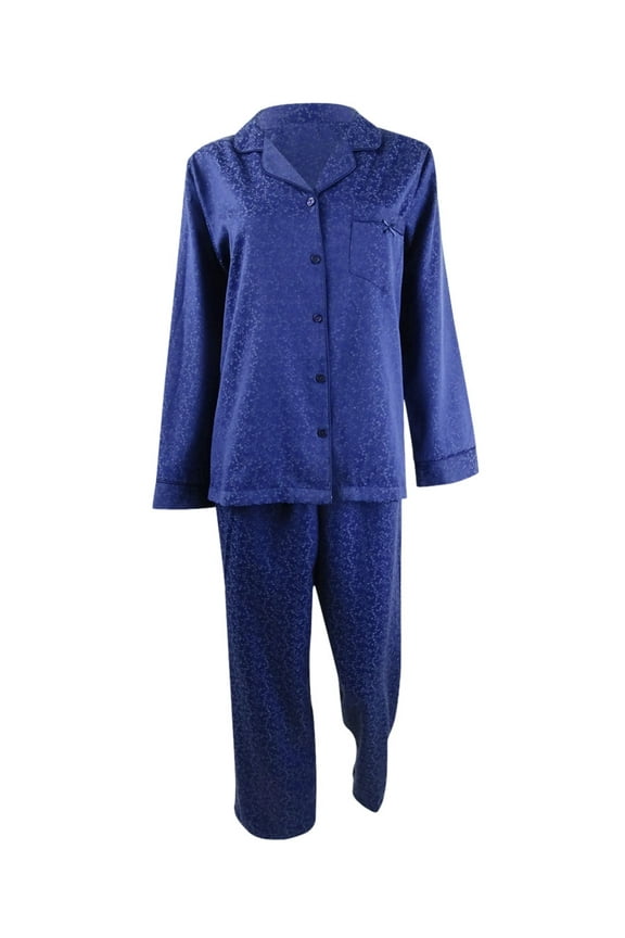 Women's Jacquard Brushed Back Satin Pajama Set