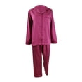 thumbnail image 1 of Miss Elaine Women's Jacquard Brushed Back Satin Pajama Set, 1 of 3