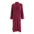 thumbnail image 1 of Miss Elaine Women's Jacquard Cuddle Fleece Long Zipper Robe, 1 of 2