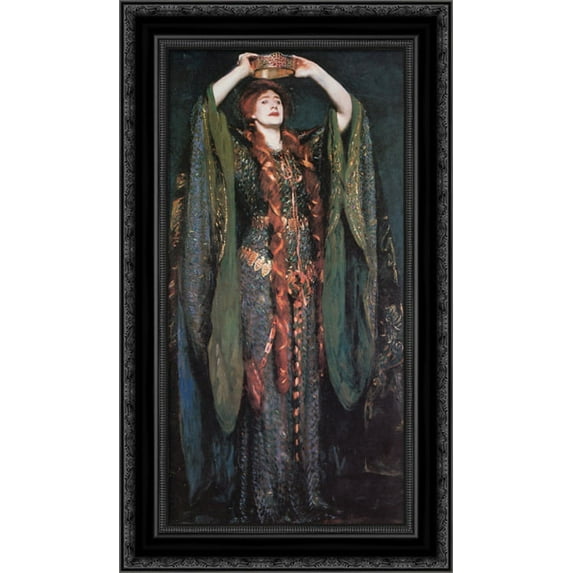 Miss Ellen Terry as Lady Macbeth 16x24 Black Ornate Wood Framed Canvas Art by Sargent, John Singer