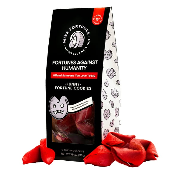 Miss Fortunes - Fortunes Against Humanity - Funny Fortune Cookies - Offend Someone You Love Today! - Written by Professional Comedy Writers (12) Black Fortune Cookies