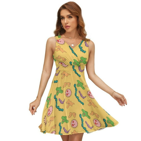 Miss Frizzle In A Pickle Magic School Bus Dress Fashion Beach Long Dresses Female Party Printed Sundress