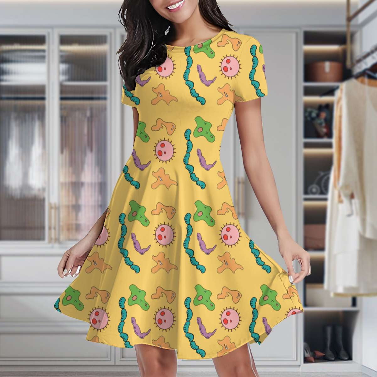 Miss Frizzle In A Pickle Magic School Bus Women's Classic Swing Skater  Dress Casual Work Party Cocktail Dresses - Walmart.com, image size:1200x1200