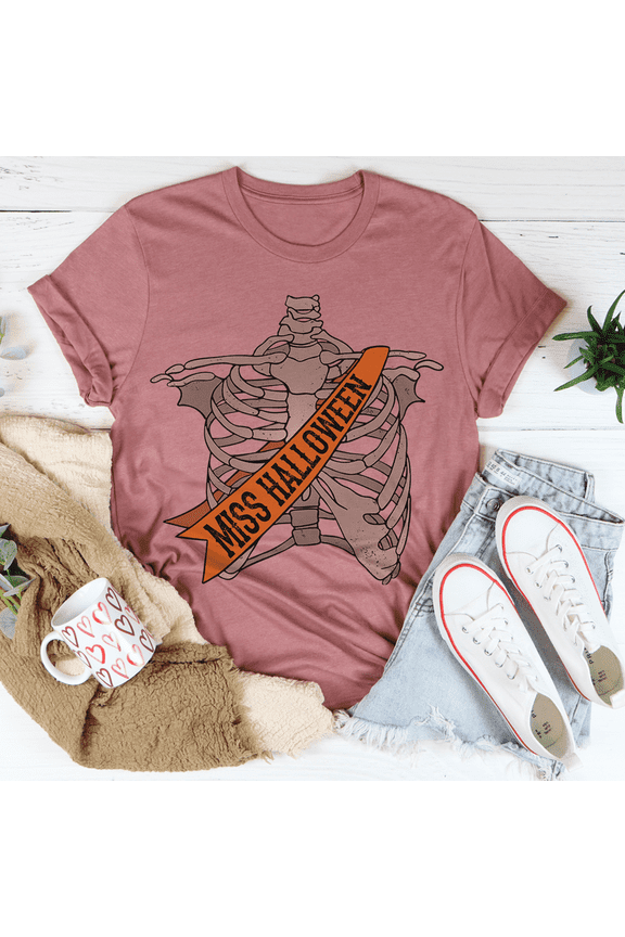 Miss Halloween Tee Black Heather S Peachy Sunday T-Shirt