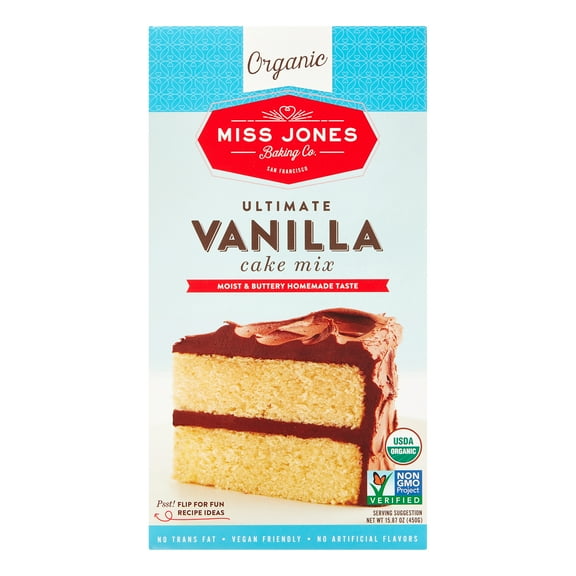 Miss Jones Baking Co. Baking Cake Mix, Vanilla, 15.87oz