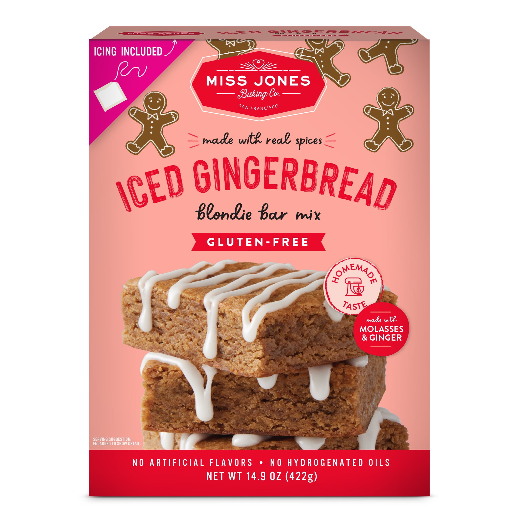 Miss Jones Baking Co. Gluten Free Iced Gingerbread Blondie Bar Kit