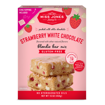 Miss Jones Baking Co. Gluten Free Strawberry White Chocolate Blondie Mix