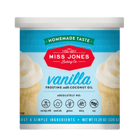 Miss Jones Baking Co. Natural White Vanilla Frosting, 11.29oz