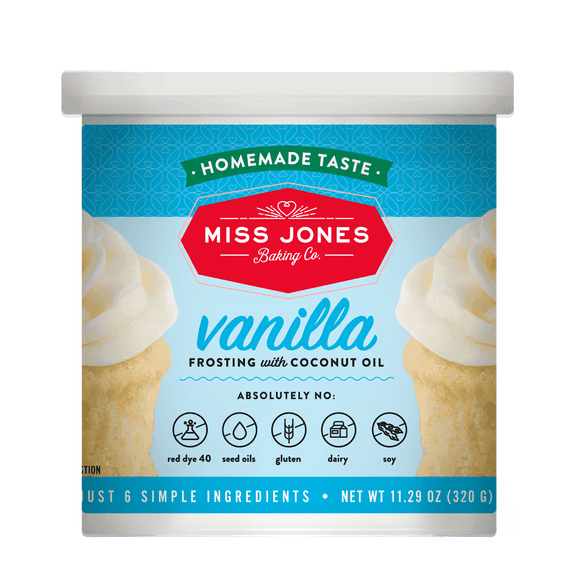 Miss Jones Baking Co. Natural White Vanilla Frosting, 11.29oz