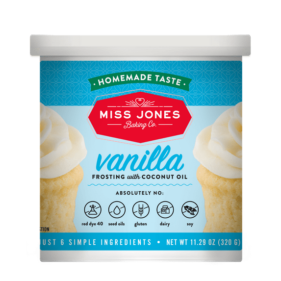 Miss Jones Baking Co. Natural White Vanilla Frosting, 11.29oz