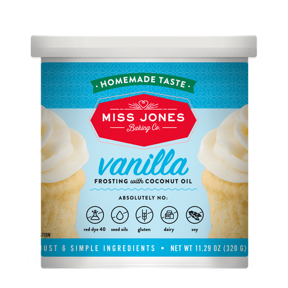 Miss Jones Baking Co. Natural White Vanilla Frosting, 11.29oz