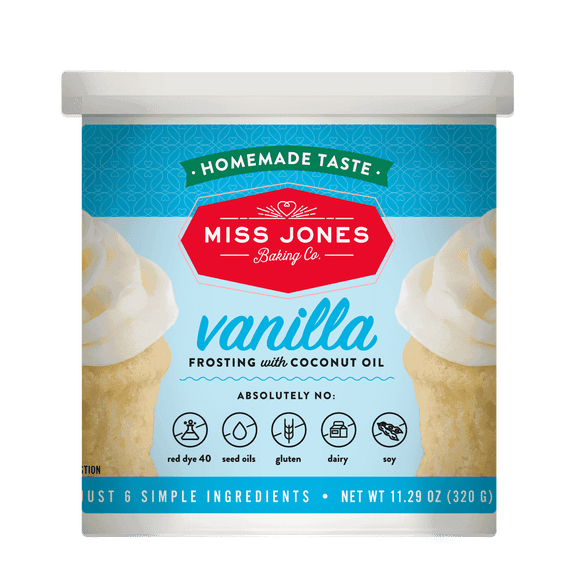 Miss Jones Baking Co. Natural White Vanilla Frosting, 11.29oz