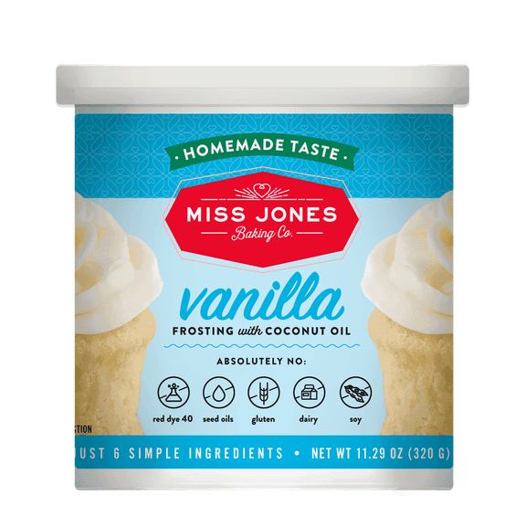 Miss Jones Baking Co. Natural White Vanilla Frosting, 11.29oz