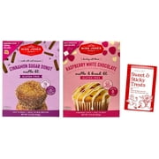 Miss Jones Gluten-Free Muffin Bread Mix 2 Flavor: Raspberry White Chocolate, Cinnamon Sugar Donut + MerlinsMart Zine