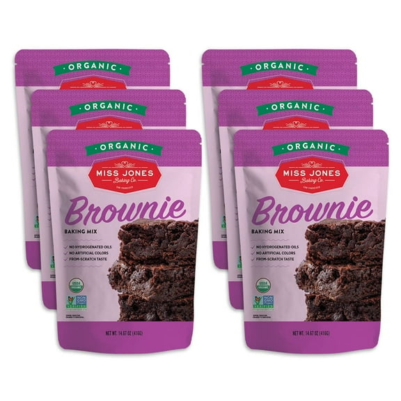Miss Jones Organic Brownie Baking Mix (6x14.67 OZ) Pack of 6