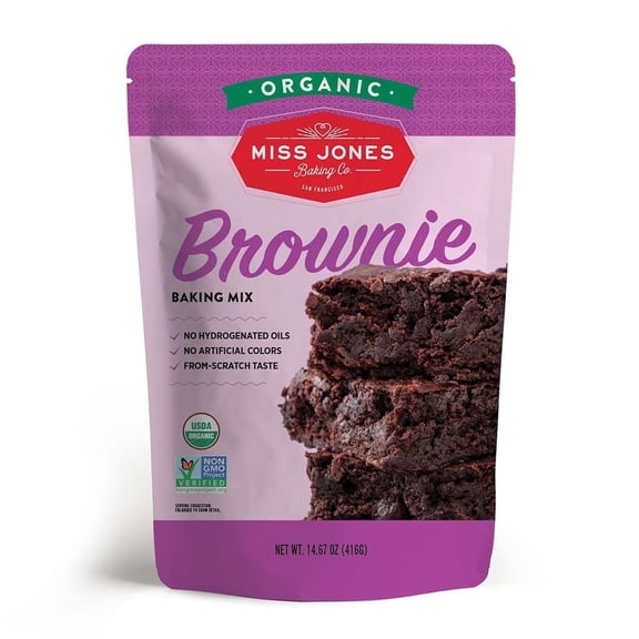 Miss Jones Organic Brownie Mix 14.67 oz Pack of 4