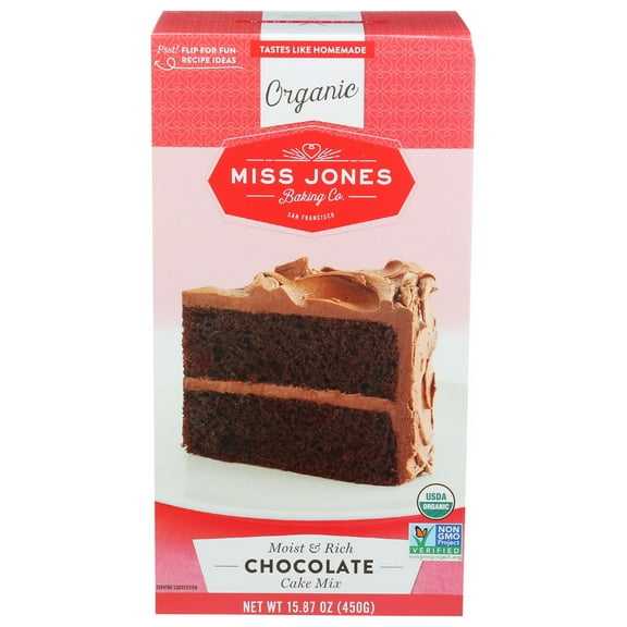 Miss Jones Organic Chocolate Cake Mix, 15.87 Ounce -- 6 per case.