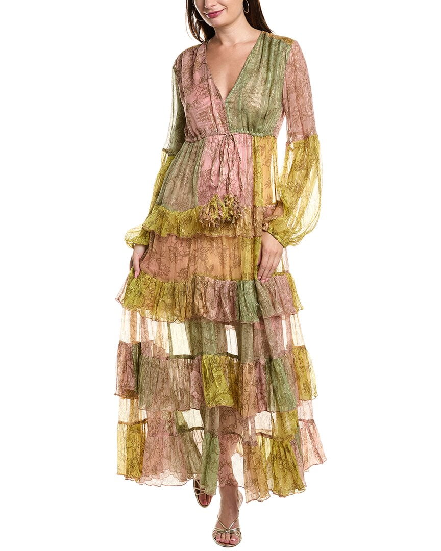 Miss June womens Tiered Maxi Dress, os, Green - Walmart.com