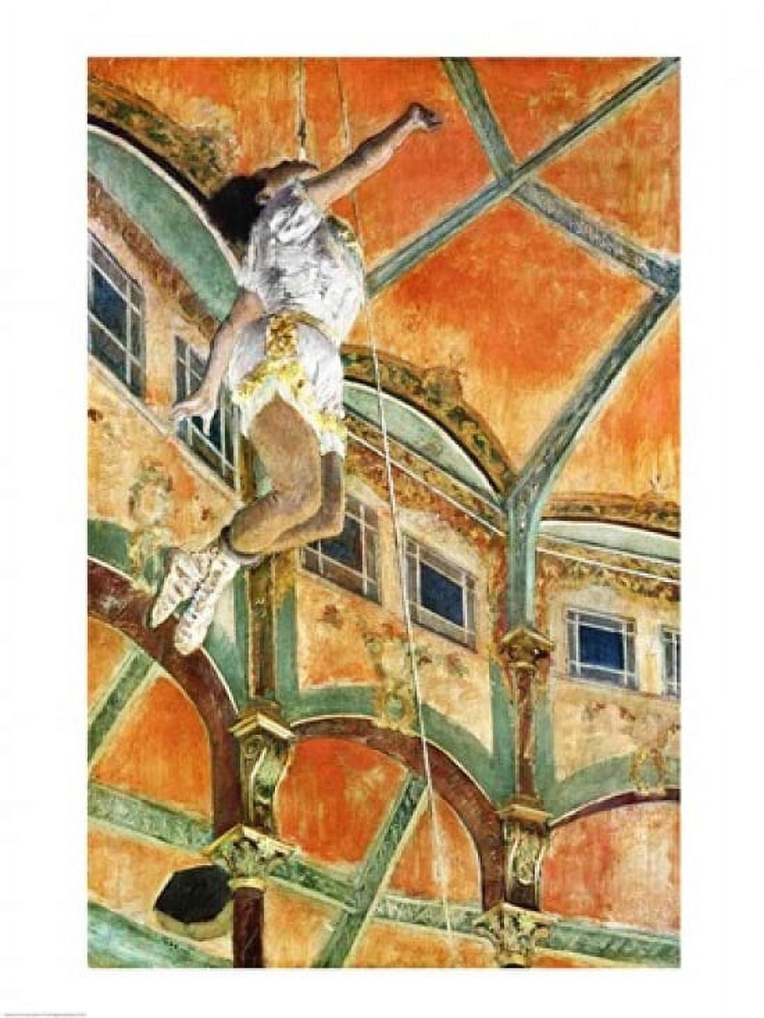 Miss La la at the Cirque Fernando 1879 Canvas Art - Edgar Degas (24 x 36)