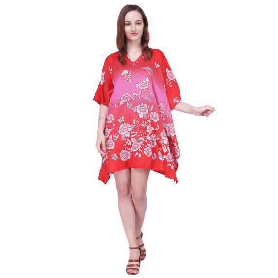 Miss Lavish London Kaftan Dress - Caftans for Women - Women's Caftans Suiting Teens to Adult Women in Regular to Plus Size (159-Red 6-12)