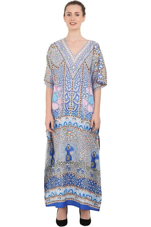 London Kaftan Dress Casual Summer Maxi Long Caftans Dresses One Size Pink