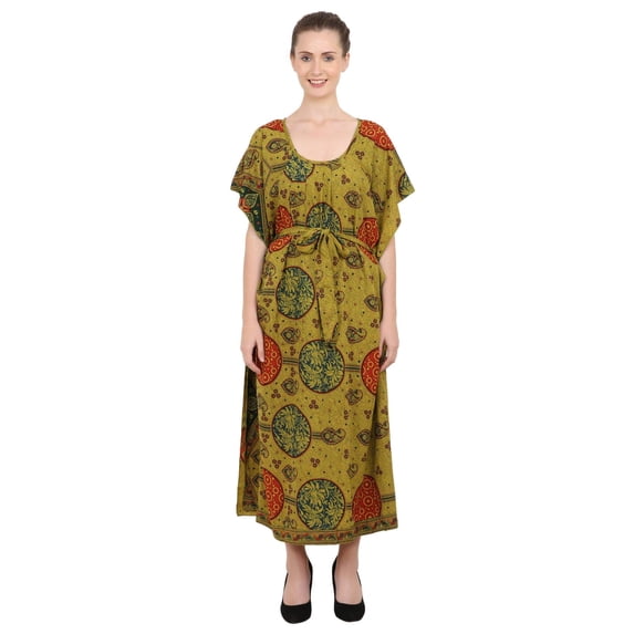 Miss Lavish London Kaftan Dress Regular Dresses for Women in Ethnic Inspired Prints One Size to Fit (P314)