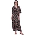 thumbnail image 1 of Miss Lavish London Kaftan Dresses for Women,Beach Kaftan Coverups,Hawaiian Coverups for Women,Long Beach & Swimsuit Coverups,Plus Size African Caftan Dress,Moroccan Style Loungewear Black XXL, 1 of 6